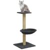 Rascador Para Gatos Con Poste De Sisal Gris Oscuro 74 Cm Vidaxl