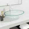 Lavabo De Vidrio Transparente 50x37x14 Cm Vidaxl