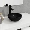 Lavabo De Vidrio Templado Negro 30x12 Cm Vidaxl