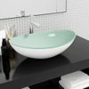 Lavabo De Vidrio Templado Blanco 54,5x35x15,5 Cm Vidaxl