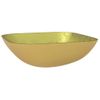 Lavabo De Vidrio Dorado 42x42x14 Cm Vidaxl