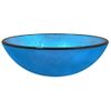 Lavabo De Vidrio Templado Azul 42x14 Cm Vidaxl