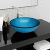 Lavabo De Vidrio Templado Azul 42x14 Cm Vidaxl