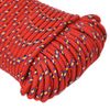 Cuerda De Barco Polipropileno Rojo 3 Mm 25 M Vidaxl