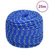 Cuerda De Barco Polipropileno Azul 6 Mm 25 M Vidaxl