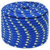 Cuerda De Barco Polipropileno Azul 14 Mm 100 M Vidaxl