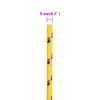 Cuerda De Barco Polipropileno Amarillo 8 Mm 100 M Vidaxl