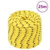 Cuerda De Barco Polipropileno Amarillo 12 Mm 25 M Vidaxl