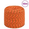 Cuerda De Barco Polipropileno Naranja 6 Mm 50 M Vidaxl