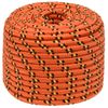 Cuerda De Barco Polipropileno Naranja 14 Mm 250 M Vidaxl