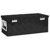 Caja De Almacenaje De Aluminio Negro 60x23,5x23 Cm Vidaxl