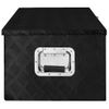 Caja De Almacenaje De Aluminio Negro 90x47x33,5 Cm Vidaxl