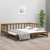 Sofá Cama Extraíble Madera Maciza Pino Marrón Miel 2x(90x190)cm Vidaxl