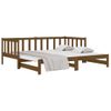 Sofá Cama Extraíble Madera Maciza Pino Marrón Miel 2x(90x190)cm Vidaxl