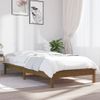 Estructura De Cama Madera Maciza Pino Marrón Miel 90x200 Cm Vidaxl