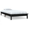 Estructura De Cama Madera Maciza De Pino Negra 90x200 Cm Vidaxl