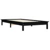 Estructura De Cama Madera Maciza De Pino Negra 90x200 Cm Vidaxl