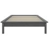 Estructura De Cama Madera Maciza De Pino Gris 100x200 Cm Vidaxl