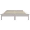 Estructura De Cama De Madera Maciza De Pino Blanco 160x200 Cm Vidaxl