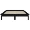 Estructura De Cama De Madera Maciza De Pino Negro 160x200 Cm Vidaxl