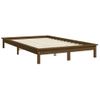 Estructura De Cama Madera Maciza De Pino Marrón Miel 200x200 Cm Vidaxl