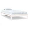 Estructura De Cama Madera Maciza De Pino Blanco 75x190 Cm Vidaxl