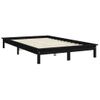 Estructura De Cama Doble Madera Maciza Pino Negro 135x190 Cm Vidaxl