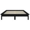 Estructura De Cama Doble Madera Maciza Pino Negro 135x190 Cm Vidaxl