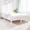 Estructura De Cama De Madera Maciza De Pino Blanco 140x190 Cm Vidaxl