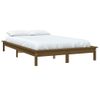 Estructura De Cama Madera Maciza Pino Marrón Miel 140x190 Cm Vidaxl