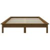 Estructura De Cama Madera Maciza Pino Marrón Miel 140x190 Cm Vidaxl