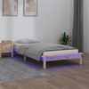 Estructura De Cama Con Led Madera Maciza 90x200 Cm Vidaxl