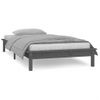 Estructura De Cama Con Led Madera Maciza Gris 90x200 Cm Vidaxl