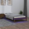 Estructura De Cama Con Led Madera Maciza Marrón Miel 100x200 Cm Vidaxl