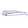 Estructura De Cama Con Led Madera Maciza Blanca 160x200 Cm Vidaxl