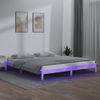 Estructura De Cama Con Led Madera Maciza Blanca 180x200 Cm Vidaxl