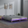 Estructura De Cama Con Led Madera Maciza 140x190 Cm Vidaxl