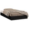 Estructura De Cama De Madera Maciza Negra 90x200 Cm Vidaxl