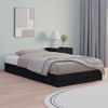 Estructura De Cama De Madera Maciza Negra 90x200 Cm Vidaxl