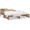 Sofá Cama Extraíble Madera Maciza De Pino Marrón 2x(90x200) Cm Vidaxl