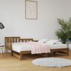 Sofá Cama Extraíble Madera Maciza De Pino Marrón 2x(90x200) Cm Vidaxl