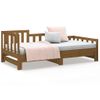 Sofá Cama Extraíble Madera Maciza De Pino Marrón 2x(90x200) Cm Vidaxl