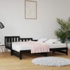 Sofá Cama Extraíble Madera Maciza De Pino Negro 2x(90x190) Cm Vidaxl