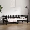 Sofá Cama Madera Maciza De Pino Negro 90x200 Cm Vidaxl