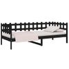 Sofá Cama Madera Maciza De Pino Negro 90x200 Cm Vidaxl