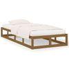 Estructura De Cama De Madera Maciza Marrón Miel 90x200 Cm Vidaxl