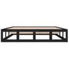 Estructura Cama Doble Pequeña Madera Maciza Negro 120x190 Cm Vidaxl