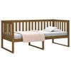 Sofá Cama Madera Maciza De Pino Marrón Miel 100x200 Cm Vidaxl