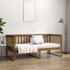 Sofá Cama Madera Maciza De Pino Marrón Miel 100x200 Cm Vidaxl