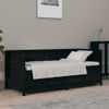 Sofá Cama De Madera Maciza De Pino Negro 100x200 Cm Vidaxl